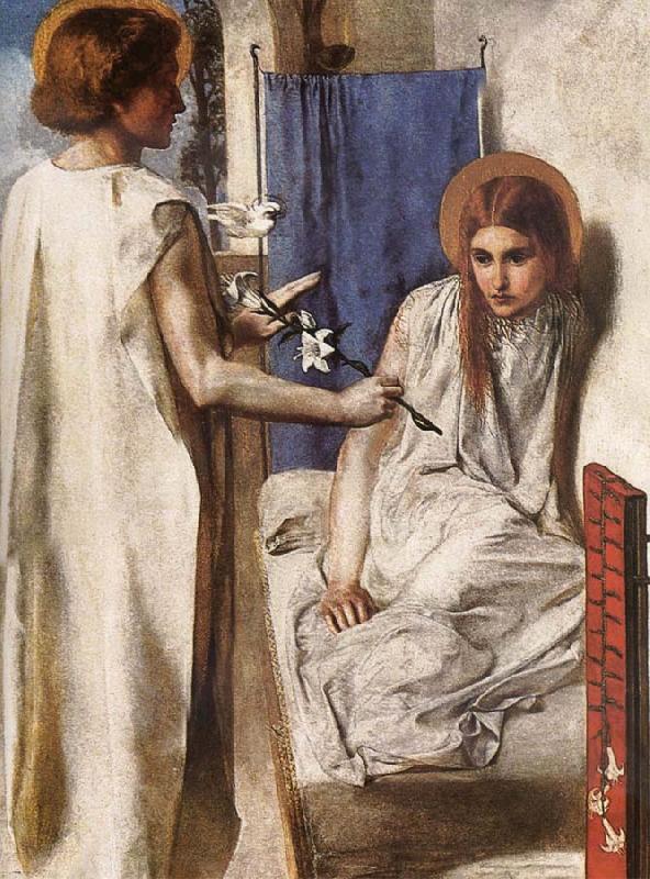 Dante Gabriel Rossetti Ecce Ancilla Domini i Sweden oil painting art